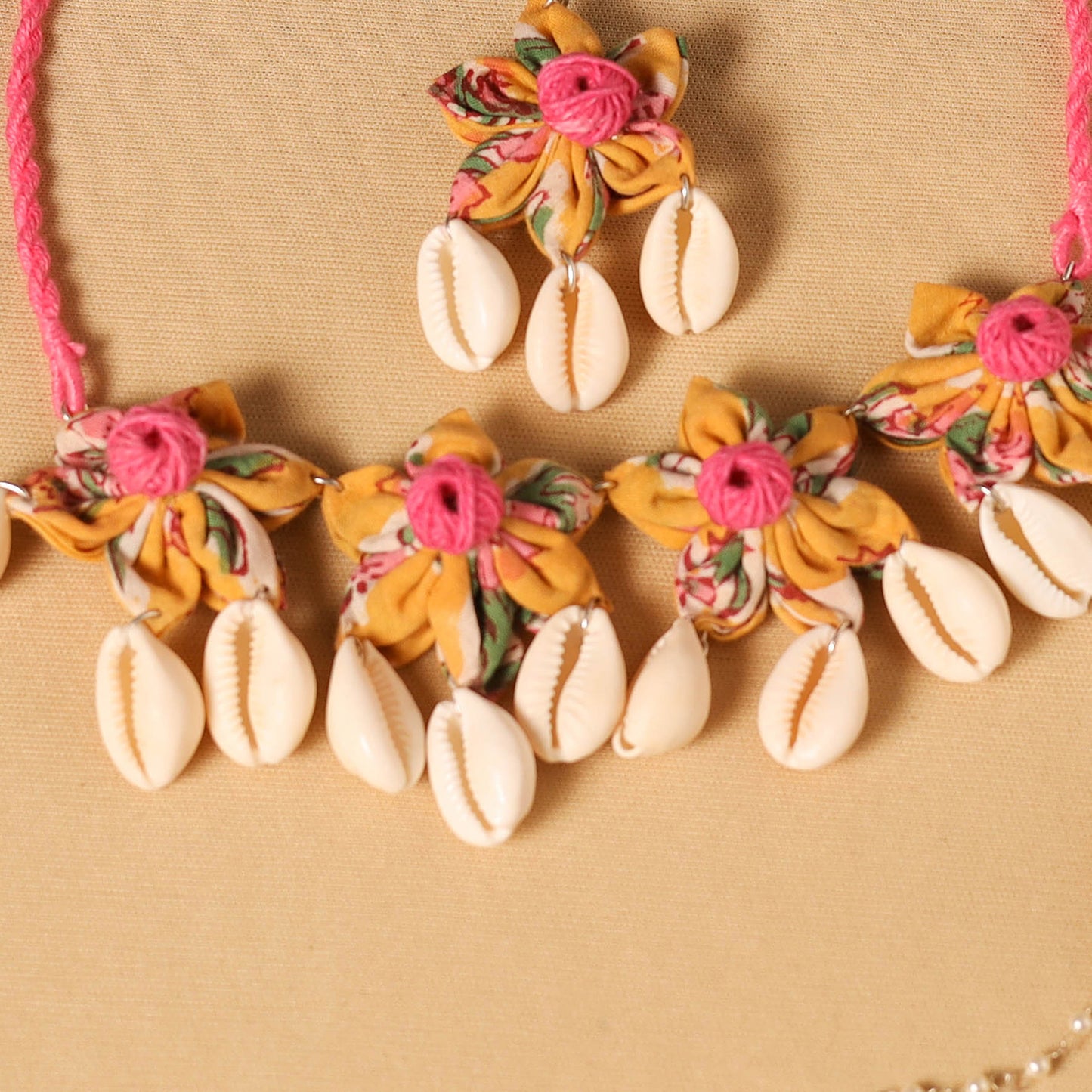 Handmade Fabart Floral Jewellery Set