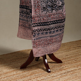 Black - pedana natural dyed cotton kalamkari dupatta 07