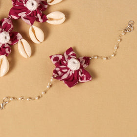 Handmade Fabart Floral Jewellery Set