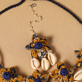 Yellow - navratri special! Handmade fabart floral jewellery