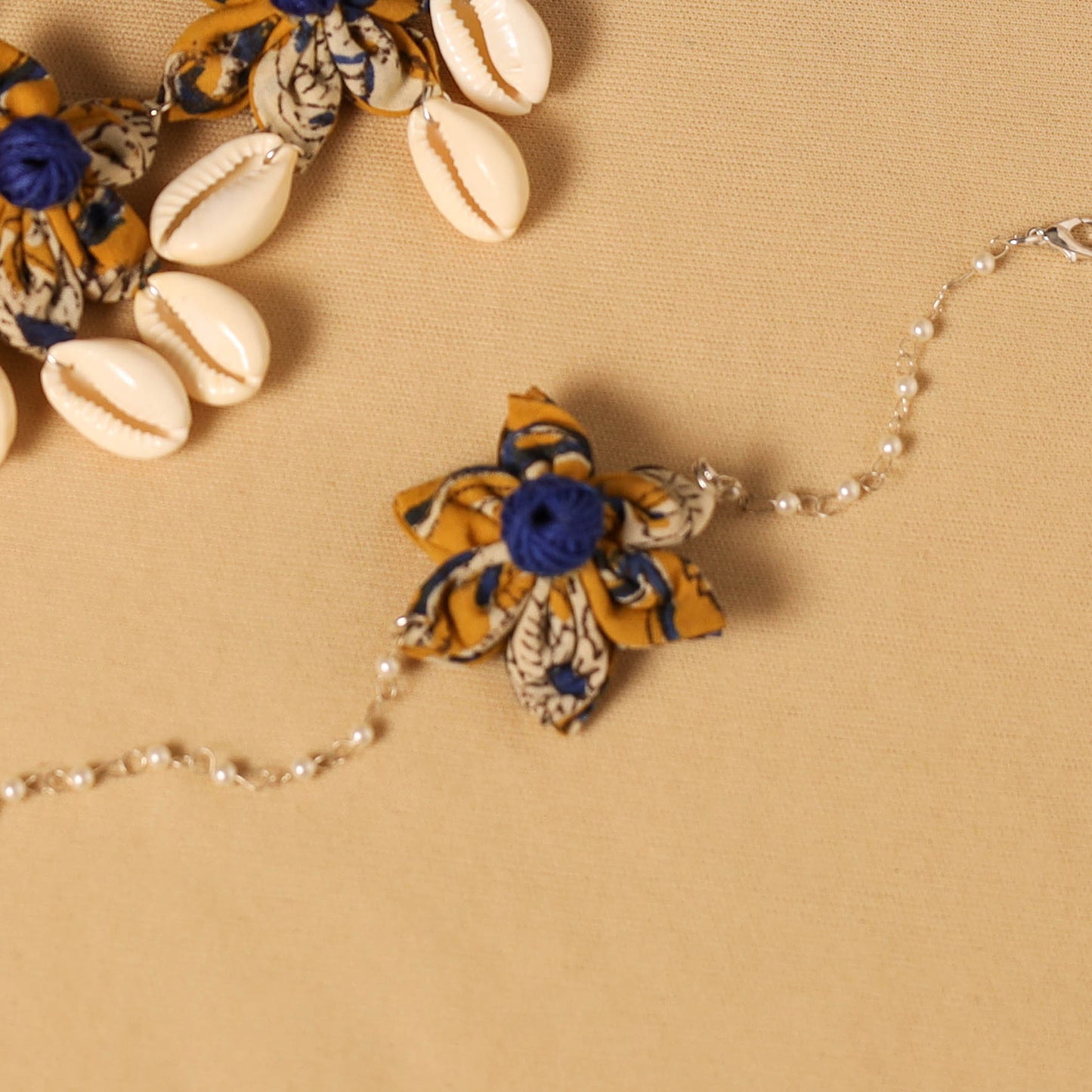 Yellow - navratri special! Handmade fabart floral jewellery