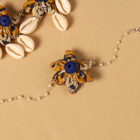 Yellow - navratri special! Handmade fabart floral jewellery