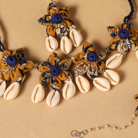 Yellow - navratri special! Handmade fabart floral jewellery