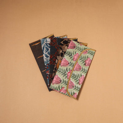 Multicolor - Handmade Fabric Envelopes (Assorted Set of 5) 07