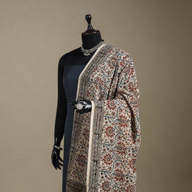 Beige - pedana natural dyed cotton kalamkari dupatta 13