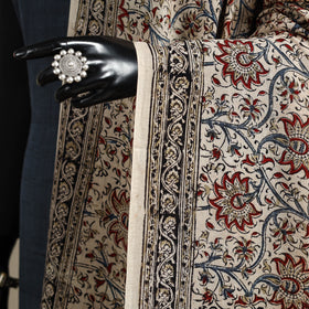 Beige - pedana natural dyed cotton kalamkari dupatta 13