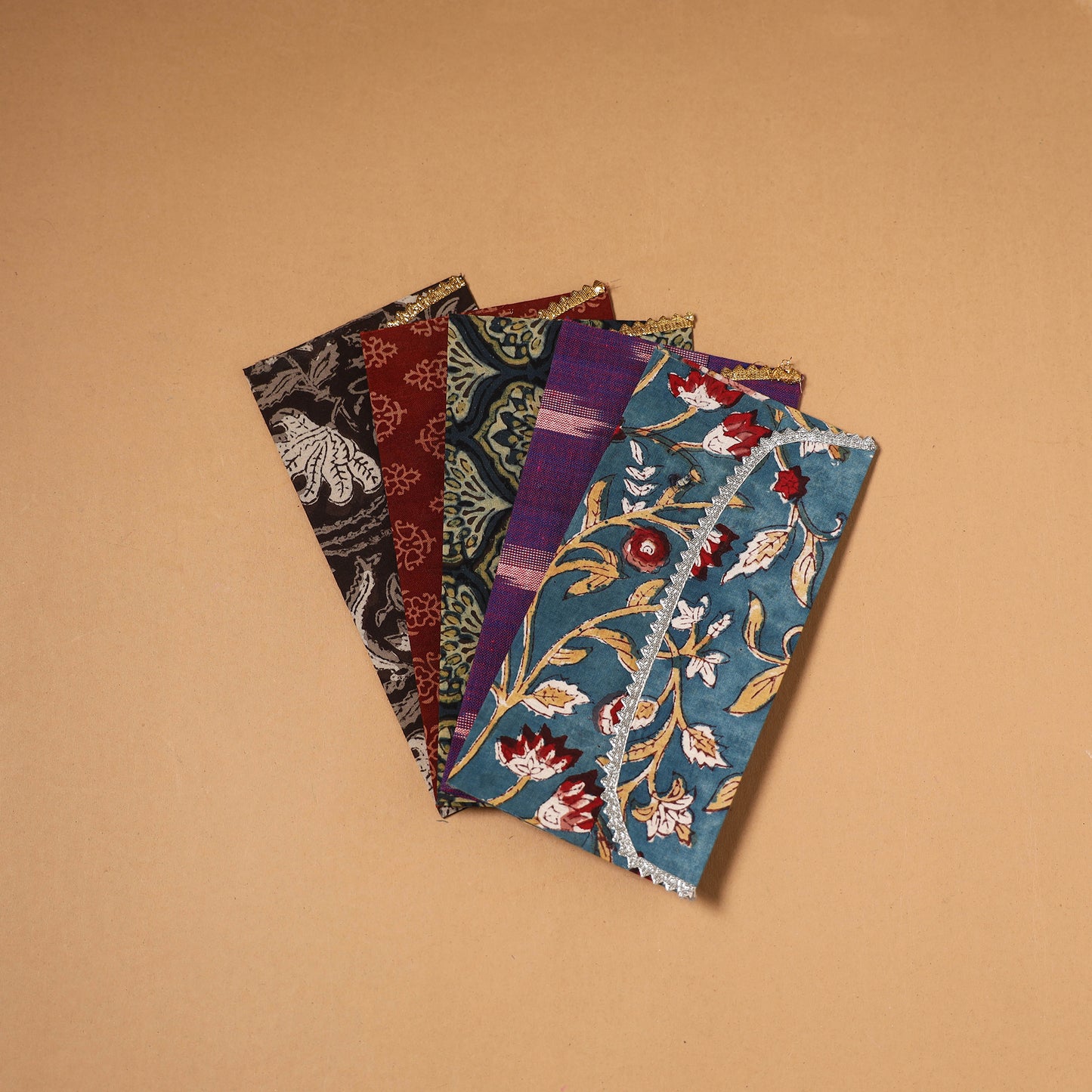 Handmade Fabric Envelopes (Assorted Set of 5) 14