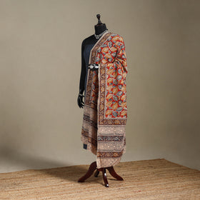 Red - pedana natural dyed cotton kalamkari dupatta 17