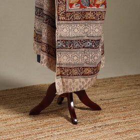 Red - pedana natural dyed cotton kalamkari dupatta 17