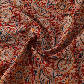 Pedana Hand Block Print Natural Dyed Cotton Kalamkari Fabric 07