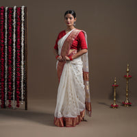 Durga Pooja Special - Traditional Handloom Chanderi Silk Saree 06