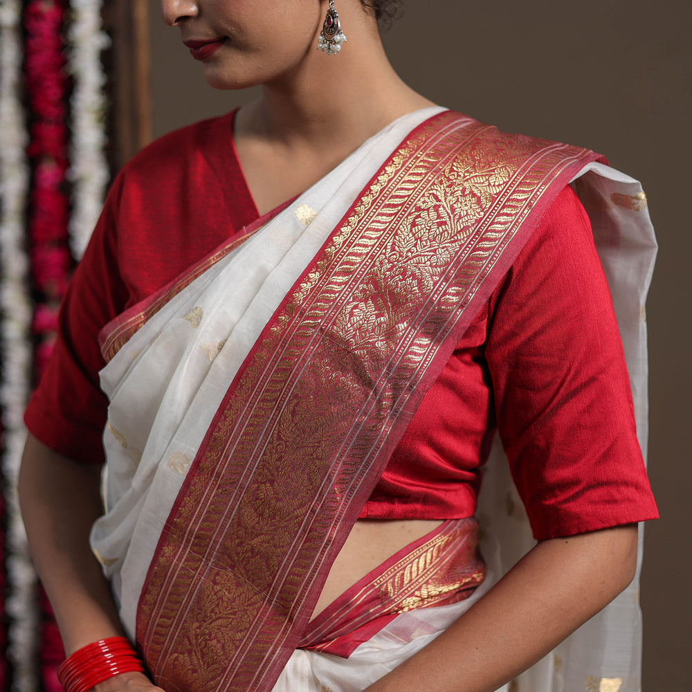 Durga Pooja Special - Traditional Handloom Chanderi Silk Saree 06