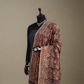 Maroon - pedana natural dyed cotton kalamkari dupatta 27