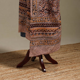 Maroon - pedana natural dyed cotton kalamkari dupatta 27