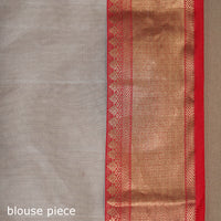 White - Durga Pooja Special - Traditional Handloom Chanderi Silk Saree 05