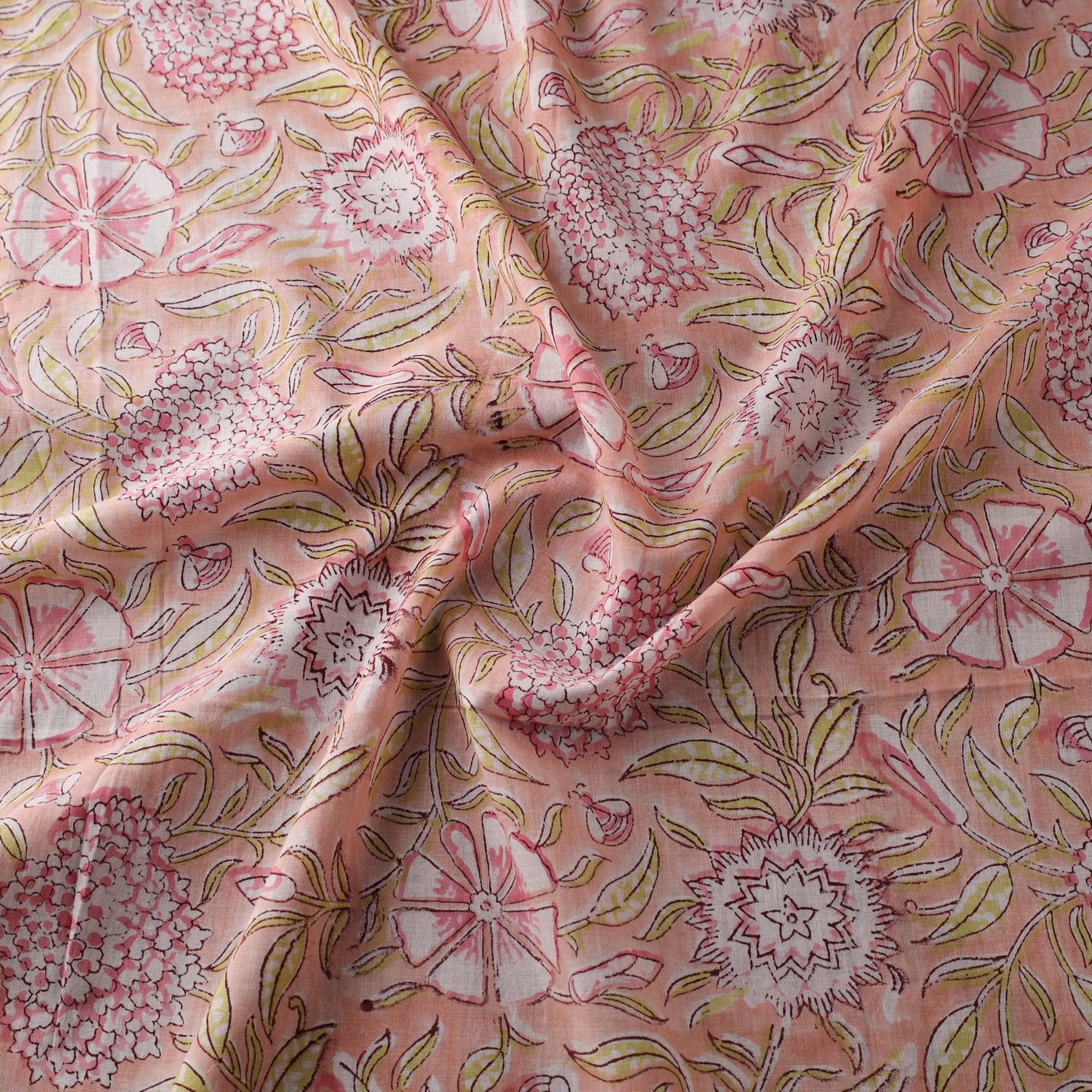 Sanganeri Hand Block Print Cotton Fabric 02