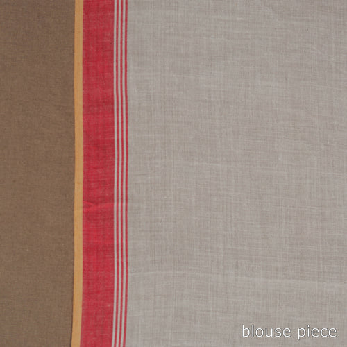 White - Durga Pooja Special - Handloom Cotton Burdwan Jamdani Saree 02