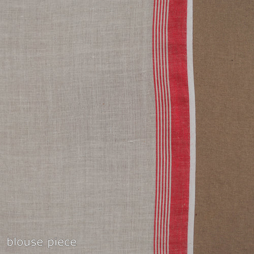 White - Durga Pooja Special - Handloom Cotton Burdwan Jamdani Saree 03