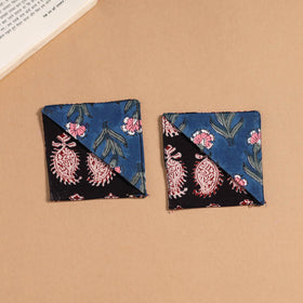 Multicolor - handmade cotton fabric corner bookmark (set