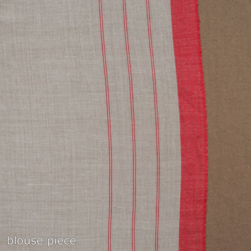 White - Durga Pooja Special - Handloom Cotton Burdwan Jamdani Saree 05