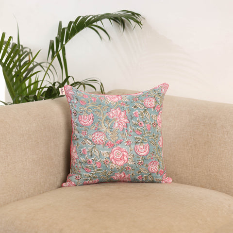 Block Print Sanganeri Cushion Cover 07