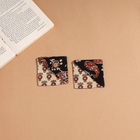Multicolor - handmade cotton fabric corner bookmark (set