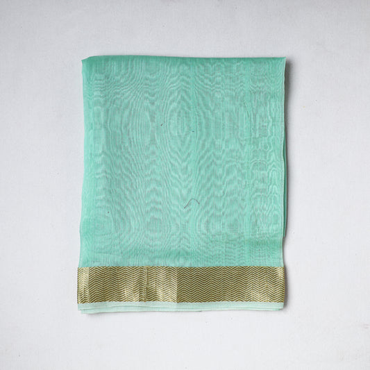 Green - Traditional Chanderi Silk Handloom Precut Fabric