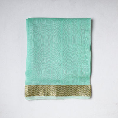 Green - Traditional Chanderi Silk Handloom Precut Fabric