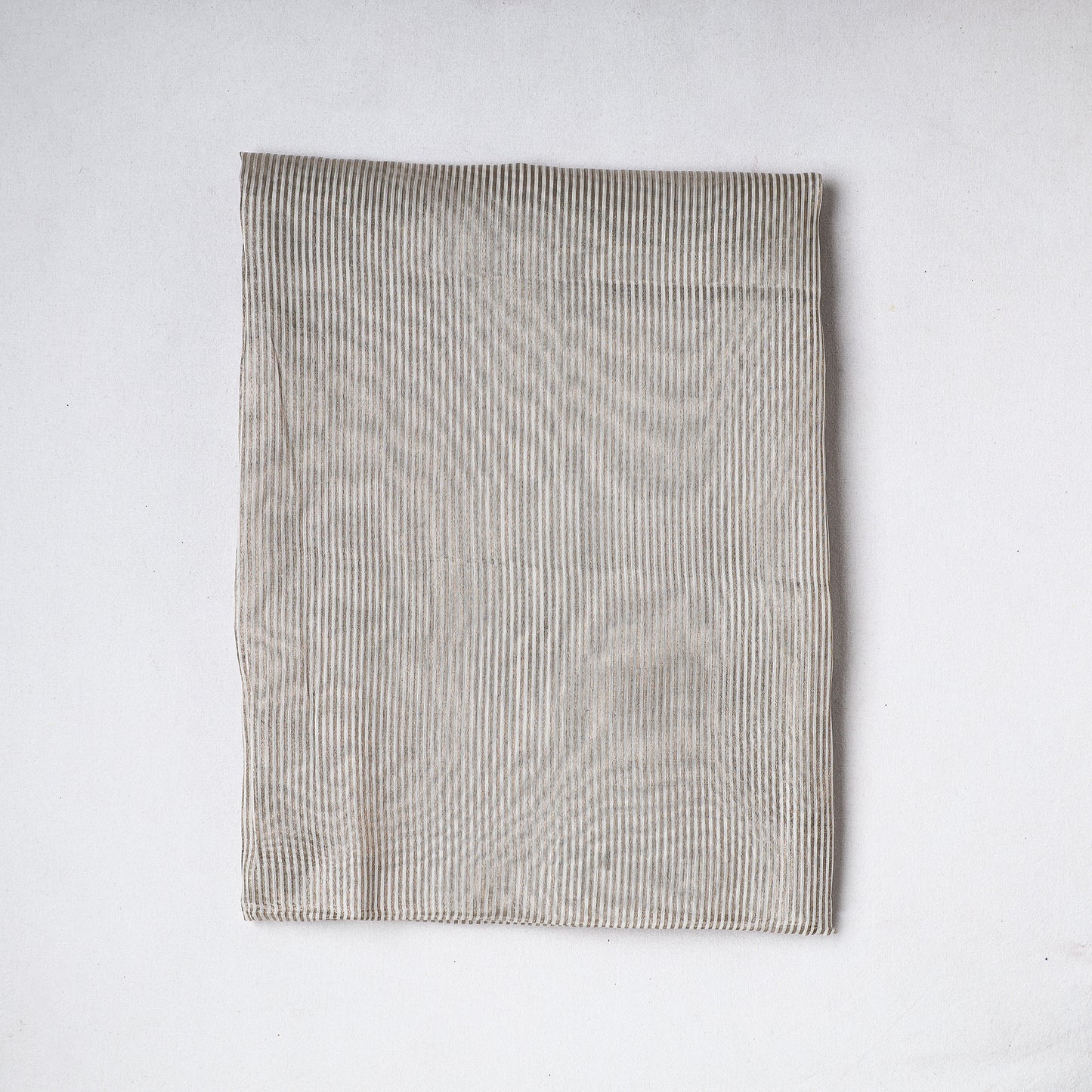 Beige - Traditional Chanderi Silk Handloom Precut Fabric