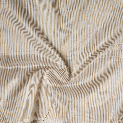 Beige - Traditional Chanderi Silk Handloom Precut Fabric (1 meter)