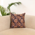 Maroon - Block Print Kalamkari Cushion Cover 25