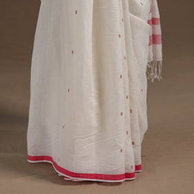 Buy White Handloom Cotton Phulia Jamdani Saree