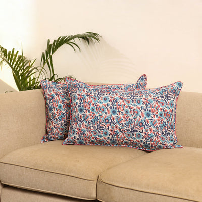 Multicolor - Set of 2 Sanganeri Block Print Pillow Covers 05