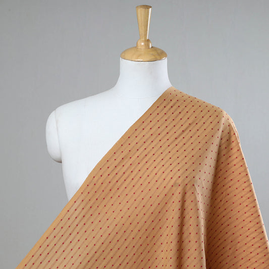 Brown - Jacquard Prewashed Cotton Fabric