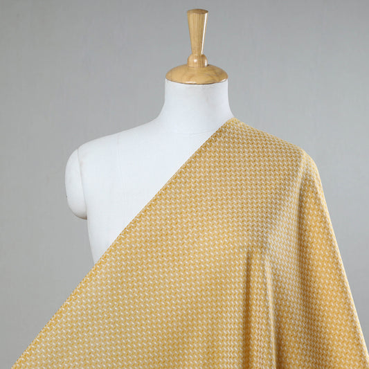 Yellow - Jacquard Prewashed Cotton Fabric