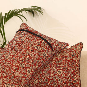 Peach - Set of 2 Bagru Hand Block Print Pillow Covers 11