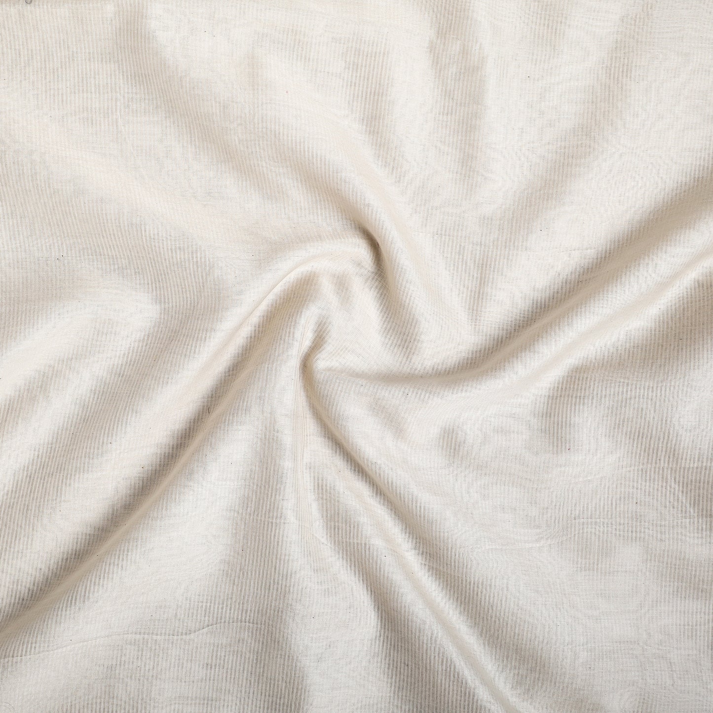 White - Traditional Chanderi Silk Handloom Precut Fabric (2.2 meter)