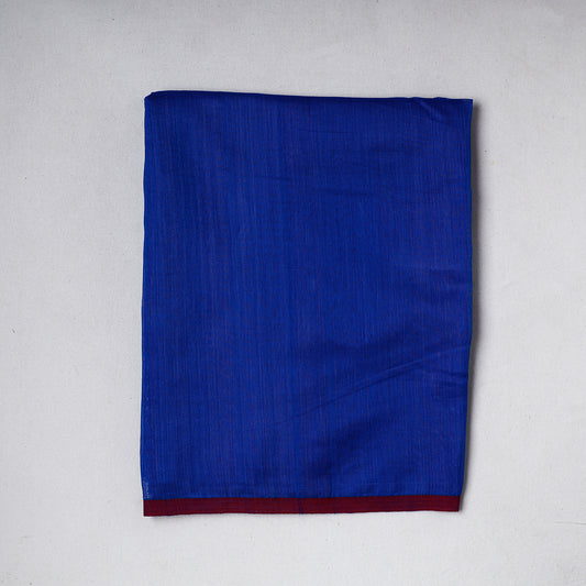 Blue - Traditional Chanderi Silk Handloom Precut Fabric (1 meter)