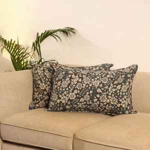 Peach - Set of 2 Kalamkari Printed Pillow Covers 15