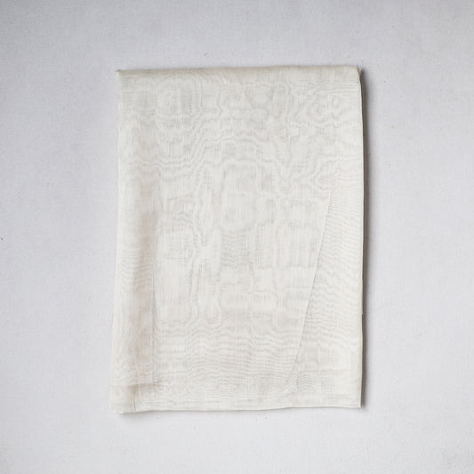 White - Traditional Chanderi Silk Handloom Precut Fabric (1.25 meter)