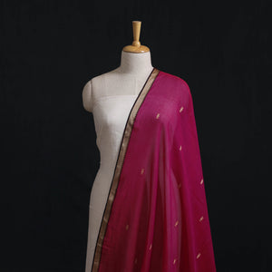 Pink - Dharwad Mercerised Cotton Thread Buta Fabric 02