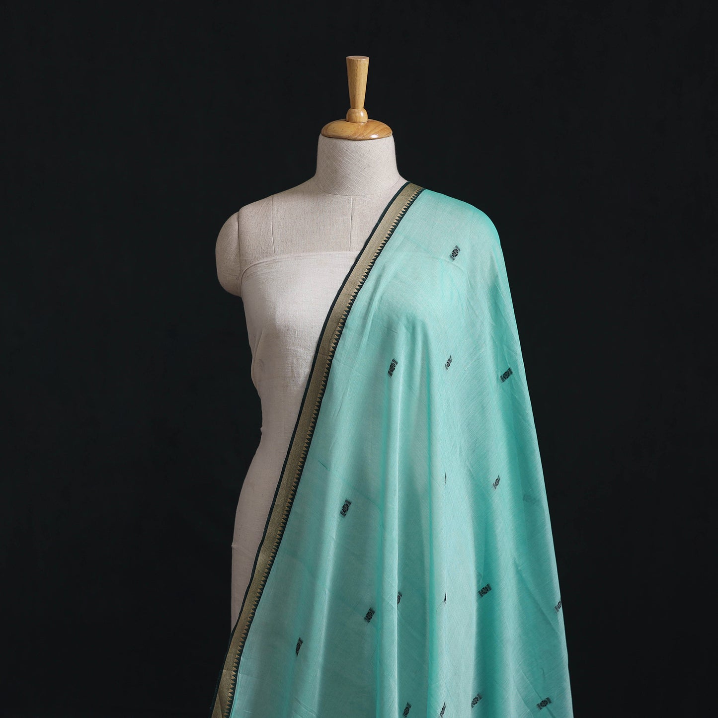 Dharwad Mercerised Cotton Thread Buta Fabric 06