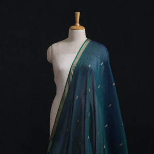 Blue - Dharwad Mercerised Cotton Thread Buta Fabric 09