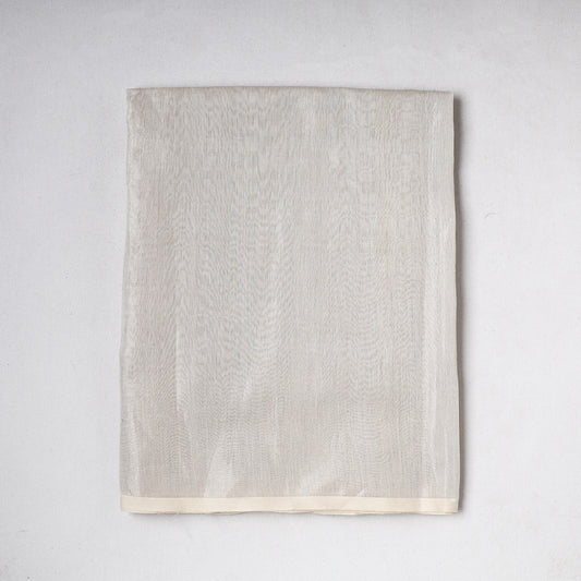 White - Traditional Chanderi Silk Handloom Precut Fabric (1.95 meter)