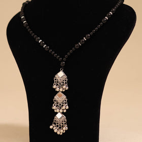 Black - handmade beadwork pendant necklace 09 - handcrafted