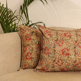 Yellow - Set of 2 Kalamkari Hand Block Print Pillow Covers 32