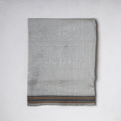 Grey - Traditional Chanderi Silk Handloom Precut Fabric (1.6 meter)