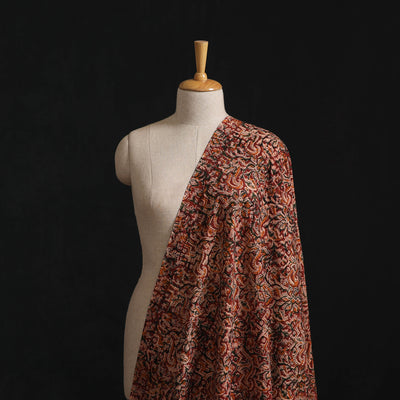 Pedana Hand Block Print Natural Dyed Cotton Kalamkari Fabric 01
