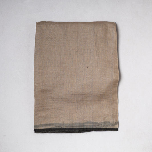 Brown - Traditional Chanderi Silk Handloom Precut Fabric (1.8 meter)