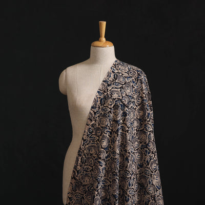 Pedana Hand Block Print Natural Dyed Cotton Kalamkari Fabric 08